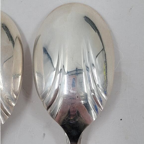 Rogers Brothers Silver Plate Eternally Yours Coquette 2 Sugar Spoons - Picture 7 of 10